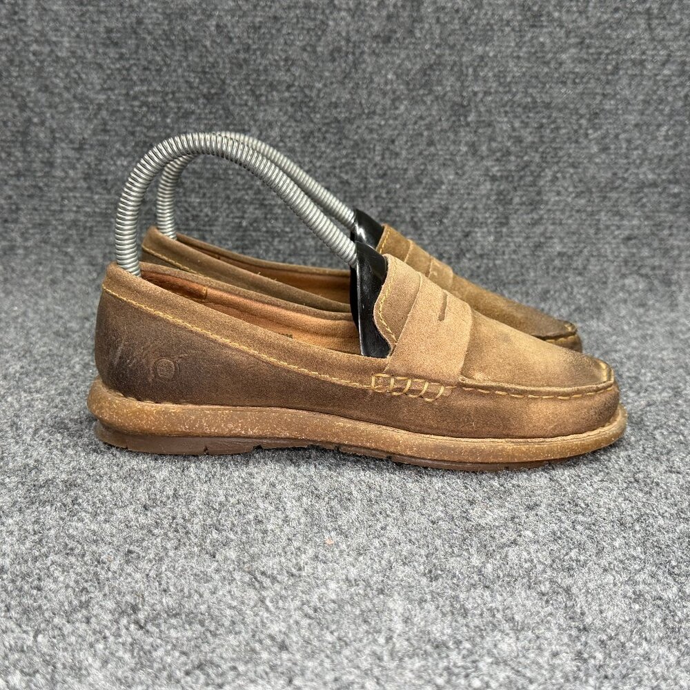 Born‎ Tok Loafers Women's 6 Distressed Nubuck Leather Slip On Casual Shoes